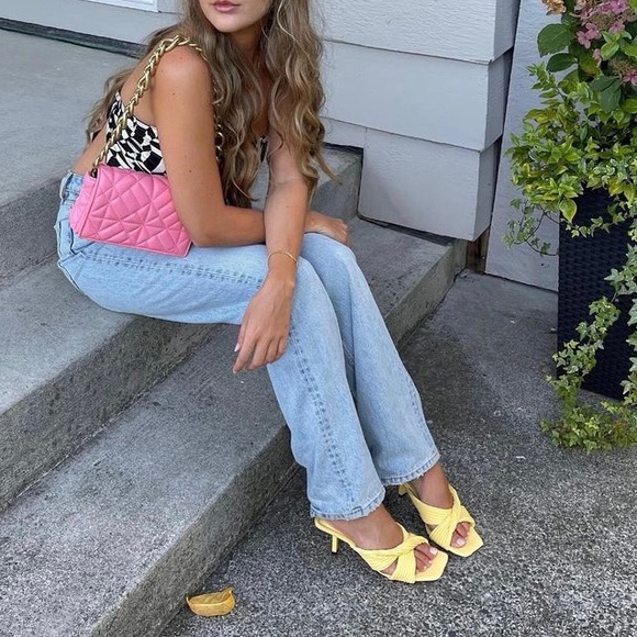 Zara cross strap sandal mule heels - Picture 9 of 13